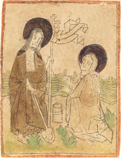 Kristus viser sig for Maria Magdalene af German 15th Century