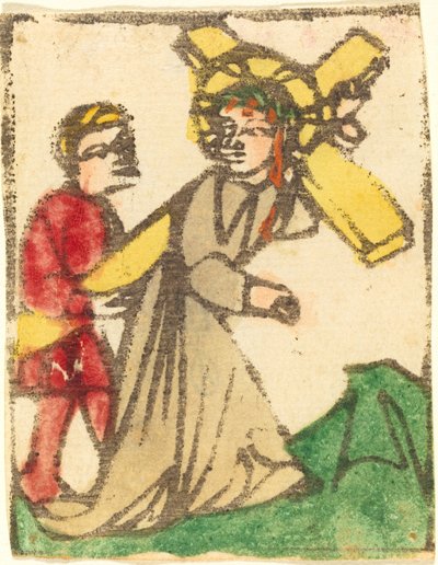 Kristus bærer korset af German 15th Century