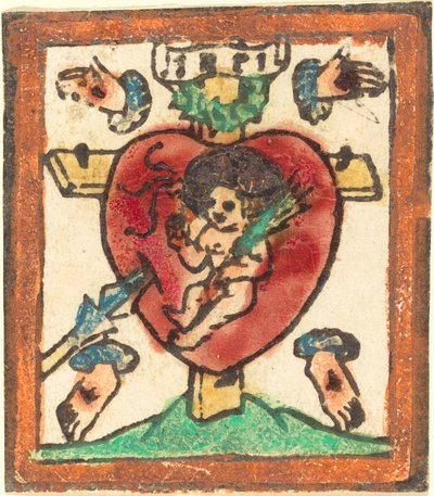 Kristusbarn i det hellige hjerte af German 15th Century