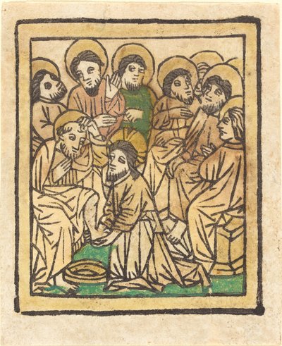 Kristus vasker apostlenes fødder af German 15th Century