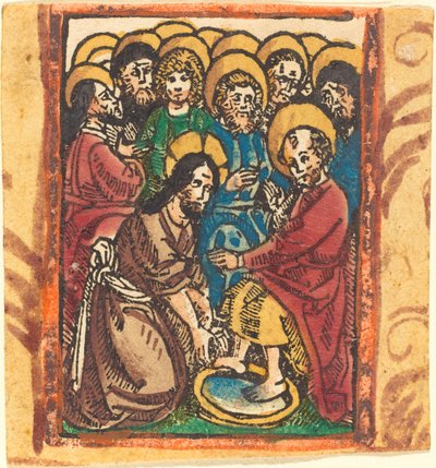 Kristus vasker apostlenes fødder af German 15th Century