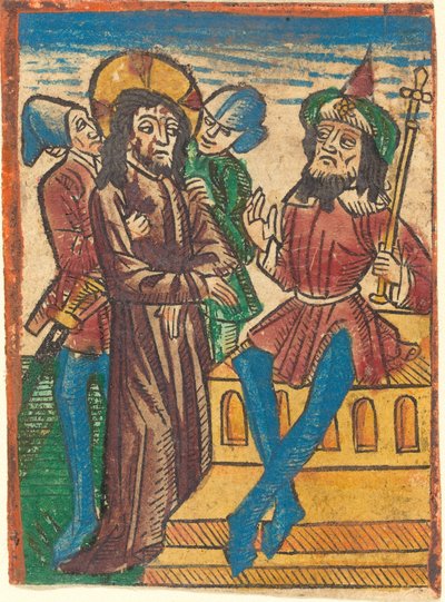 Kristus før Pilatus af German 15th Century