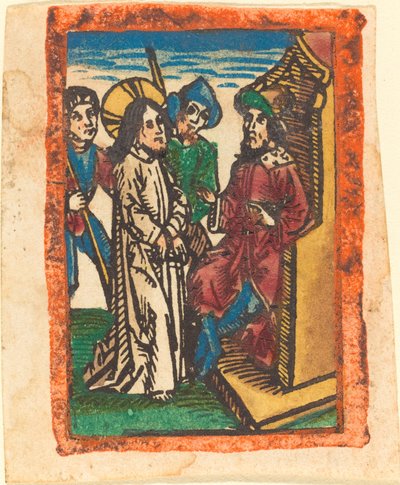 Kristus før Pilatus af German 15th Century