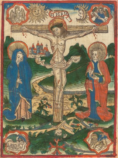 Kristus på korset af German 15th Century