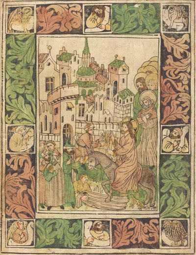 Kristi indtog i Jerusalem af German 15th Century