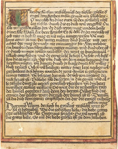 Formaning mod grådighed af German 15th Century