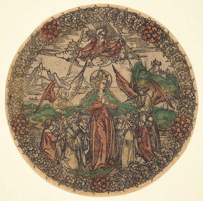 Madonna i en krans af roser af German 15th Century