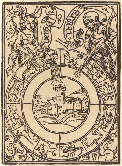 Mars og Venus af German 15th Century