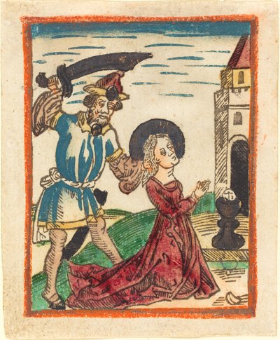 Sankt Barbaras martyrium af German 15th Century