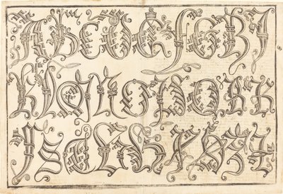 Ornamental alfabet af German 15th Century