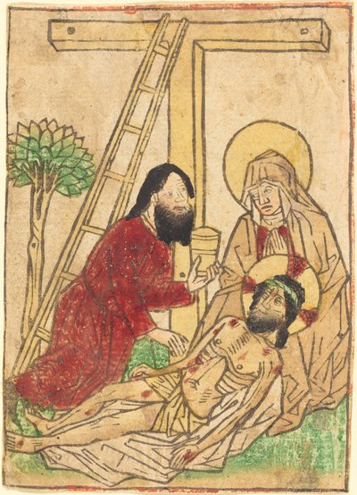 Pietà med Saint John af German 15th Century