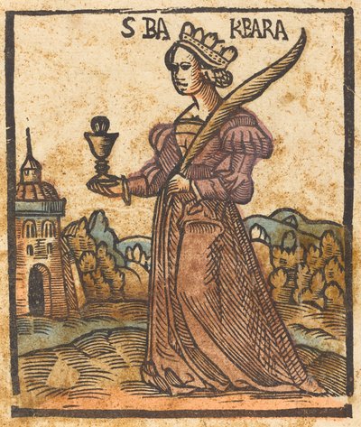 Sankt Barbara af German 15th Century