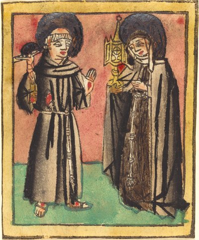 Sankt Frans og Sankt Clara af German 15th Century