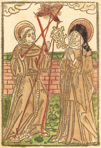 Sankt Frans og Sankt Clara af German 15th Century