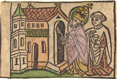 Sankt Peter som grundlægger af kirken af German 15th Century