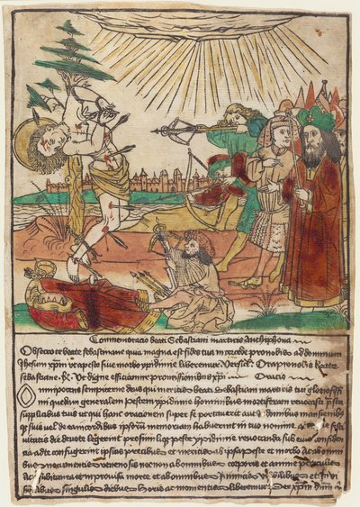 Sankt Sebastian af German 15th Century