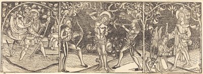 De hellige Christopher, Sebastian og Roche af German 15th Century