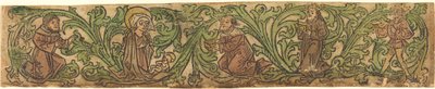 Magiernes tilbedelse sat i en grænse af German 15th Century