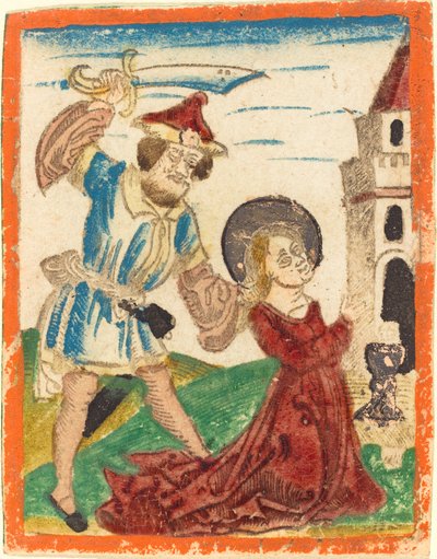 Sankt Barbaras martyrium af German 15th Century