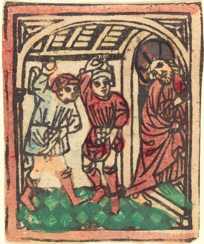 Kristi stening af German 15th Century