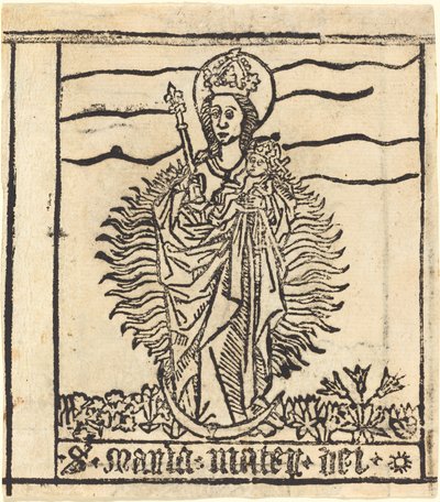 Jomfruen og Barnet af German 15th Century