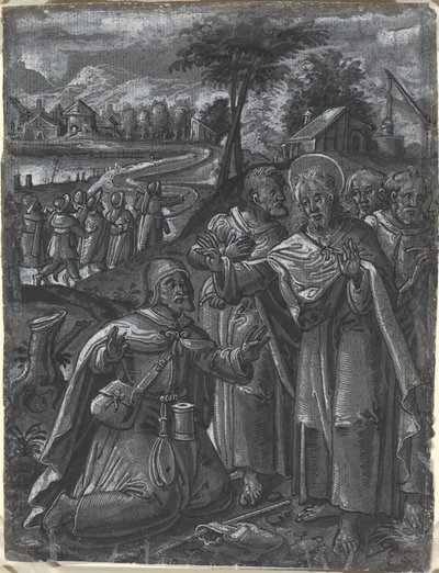 Kristus skændes med lægerne [recto] af German 16th Century