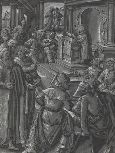 Kristus helbreder den lamme [verso] af German 16th Century
