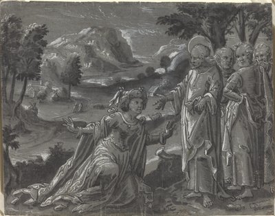 Kristus og ægteskabsbruden [recto] af German 16th Century
