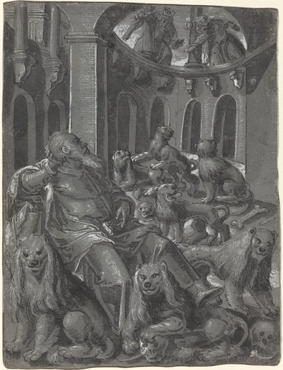 Daniel i Løvernes Hule [lige] af German 16th Century