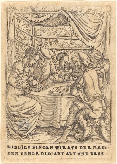 Vi synger kærligt tenordiskant alt og bas fra massagen af German 16th Century