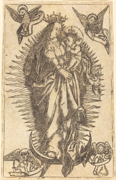 Madonna og barn af German 16th Century