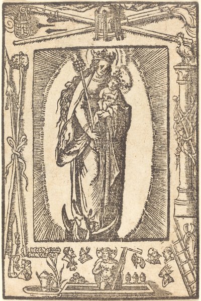 Madonna og barn af German 16th Century