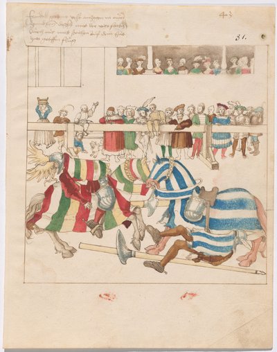Mock Joust of War med faste skjolde af German 16th Century