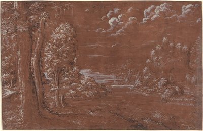 Flodlandskab af German 16th Century