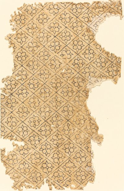 Ark med blomster- og diamantmønster af German 16th Century