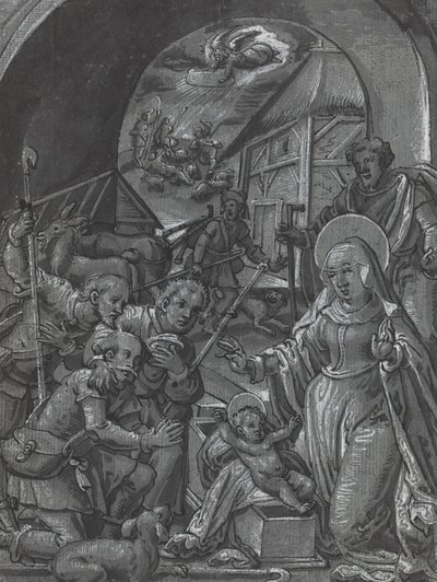 Kristi fødsel [verso] af German 16th Century