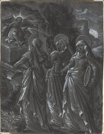 De tre kvinder ved graven [recto] af German 16th Century