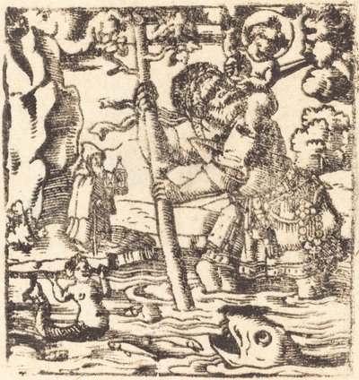 Sankt Christopher af German 16th or 19th Century