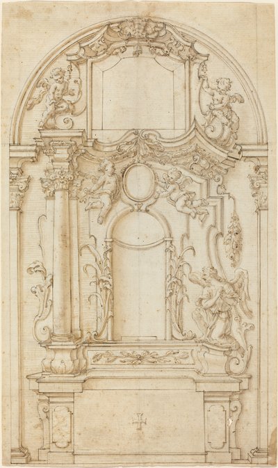 Studer for et alter og en reredos af German 18th Century