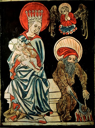 Hvil på flugten til Egypten, c1410 af German Master