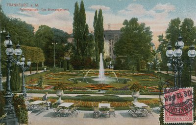 Frankfurt, Palmengarten, Blomsterparterre. Postkort sendt i 1913. af German Photographer