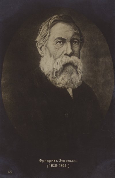 Friedrich Engels (1820-1895), tysk politisk teoretiker, samfundsforsker og forfatter (s/h-foto) af German Photographer