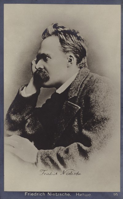 Friedrich Nietzche (1844-1900), tysk filosof og forfatter (s/h-foto) af German Photographer