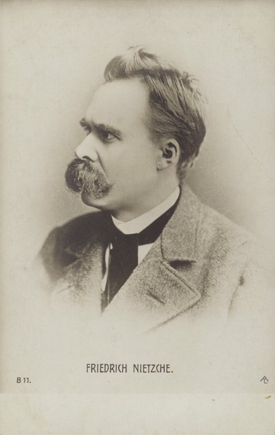 Friedrich Nietzche (1844-1900), tysk filosof og forfatter (s/h-foto) af German Photographer