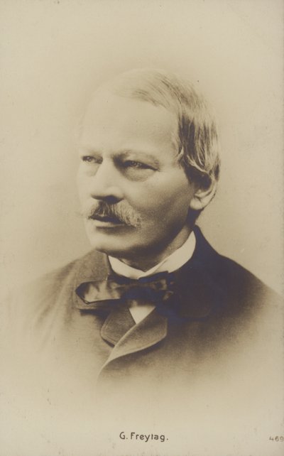 Gustav Freytag (1816-1895), tysk roman- og skuespilforfatter (s/h-foto) af German Photographer