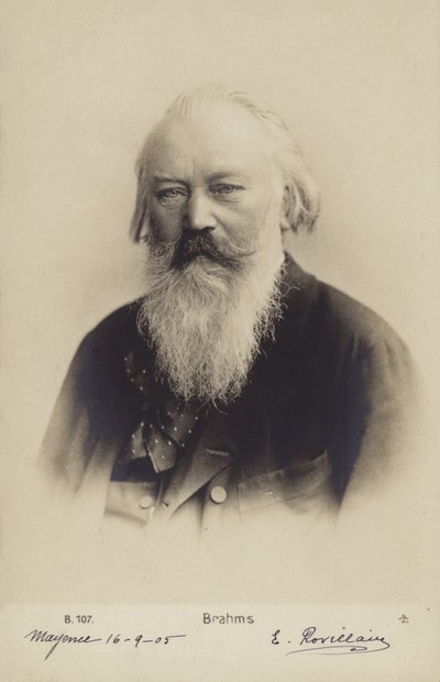 Johannes Brahms, tysk komponist og pianist (1833-1897) (s/h-foto) af German Photographer