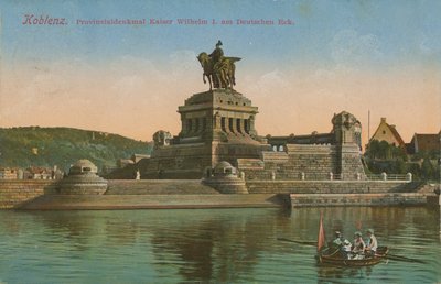 Monument for kejser Wilhelm I, Koblenz. Postkort sendt i 1913. af German Photographer