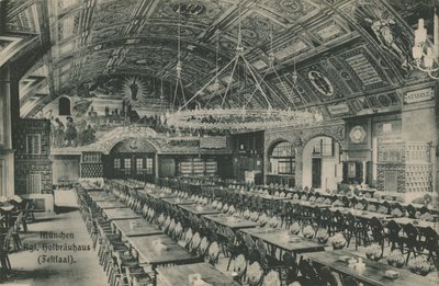 München, Hofbrauhaus. Postkort sendt den 11. marts 1913. af German Photographer
