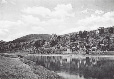 Neckarsteinach, Hessen, Tyskland (s/h-foto) af German Photographer