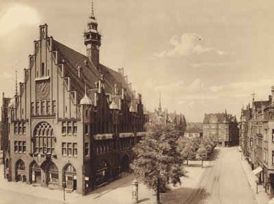 Det nye rådhus, Lindener Marktplatz, Hannover (s/h-foto) af German Photographer